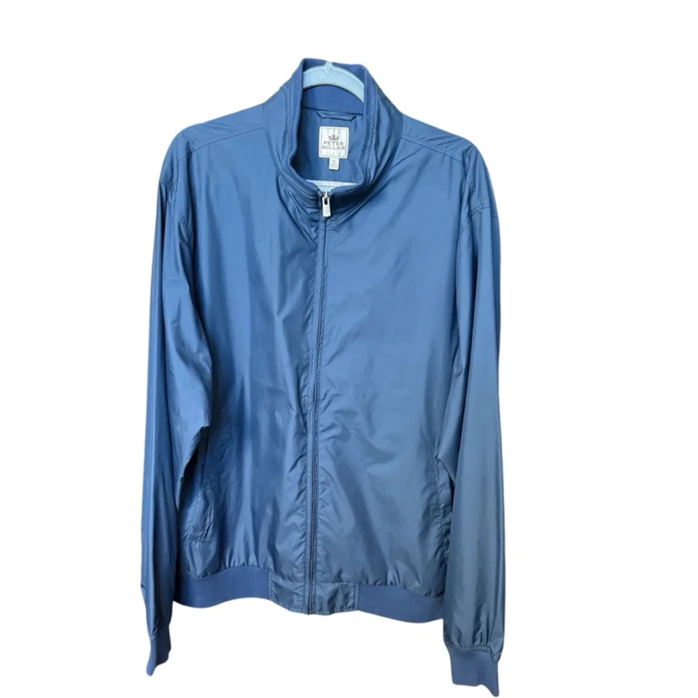 Peter Millar Mens Golf Jacket XL Midnight Blue Water Resistant